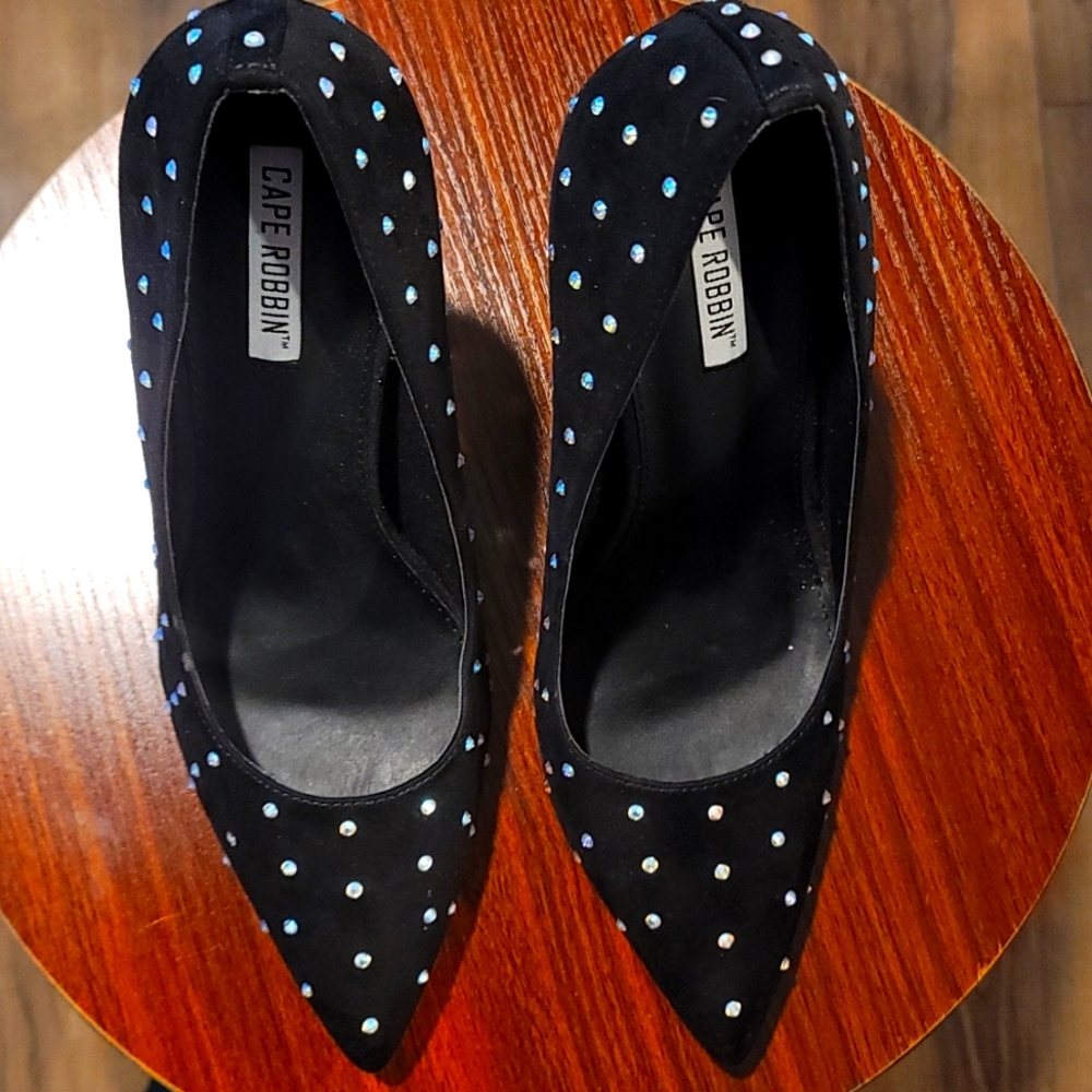 Faux Crystal Studded Heels (US 11 M)